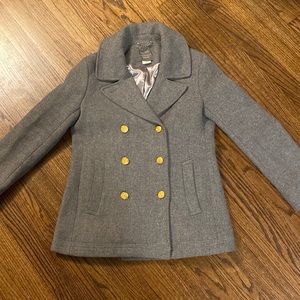 J. Crew Grey Peacoat
